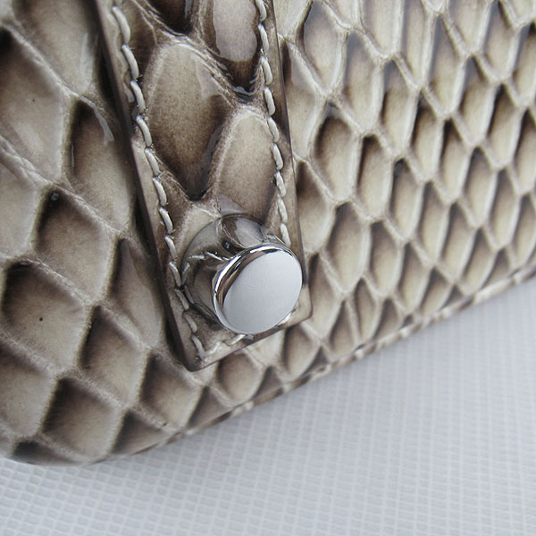 Replica Hermes Birkin 35CM Fish Veins Leather Bag Grey 6088 On Sale - Click Image to Close